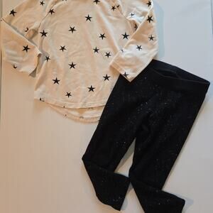 Cat & Jack Toddler Black‎ & White Outfit 2T
